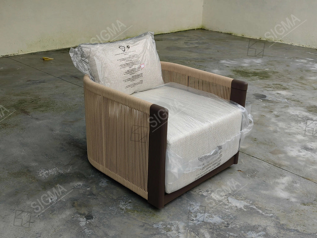 Custom Outdoor Furniture Woven Rope Chair Contemporary Alfresco Outdoor Living