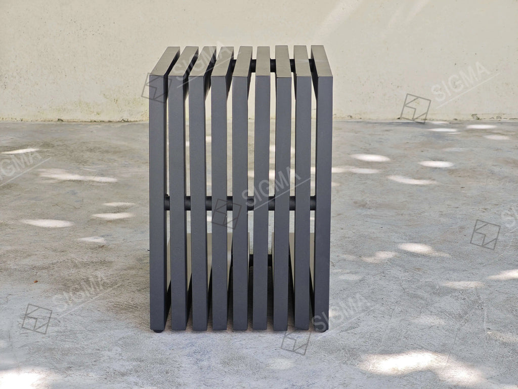 Designer Outdoor Side Table Modular Aluminum C-Shaped Alfresco Outdoor Living Australia
