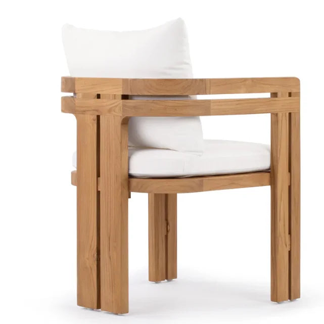 Teak Dining Chair Curved Backrest Alfresco Outdoor Living Australia