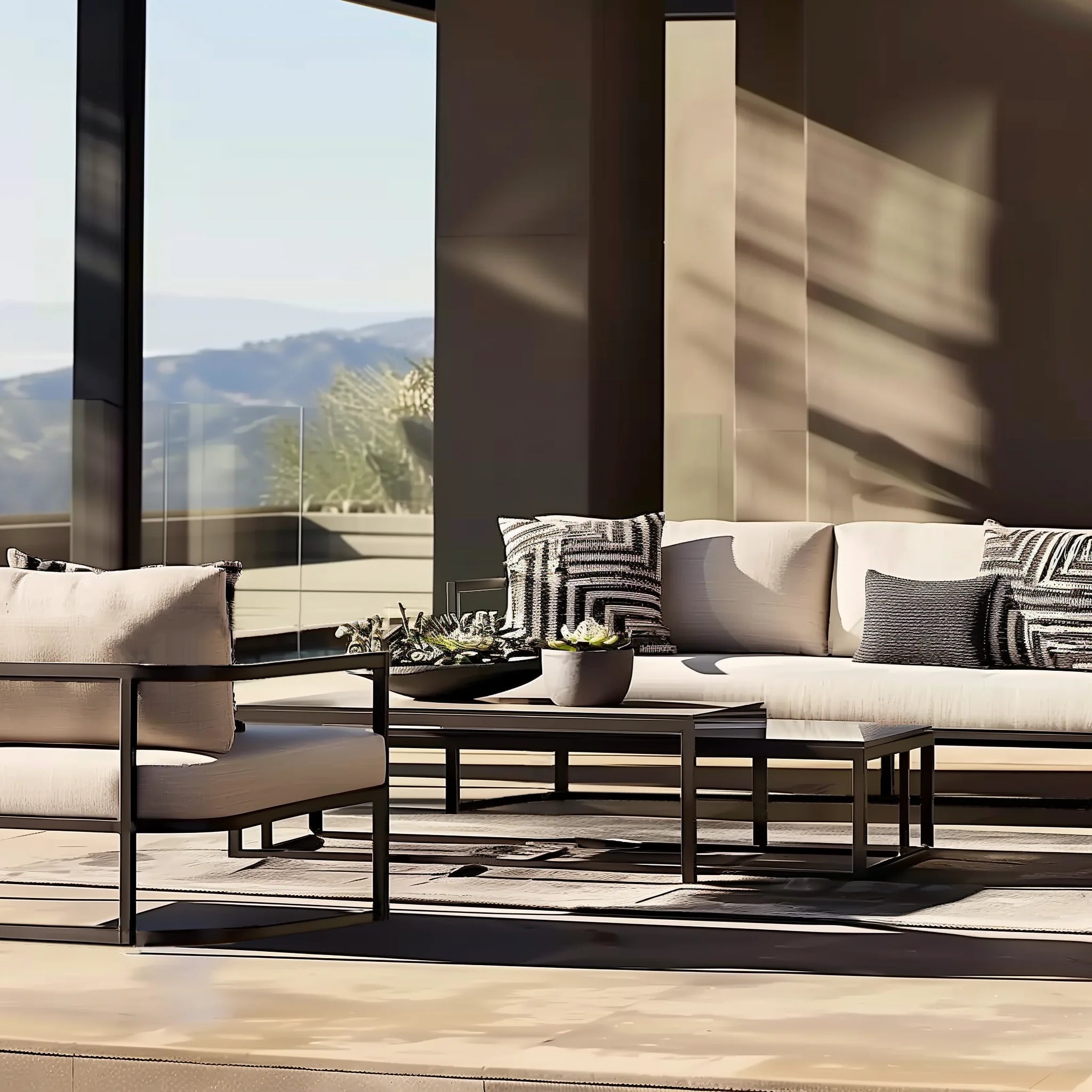 Designer Outdoor Furniture Aluminum Sofa Modern Alfresco Outdoor Living Australia