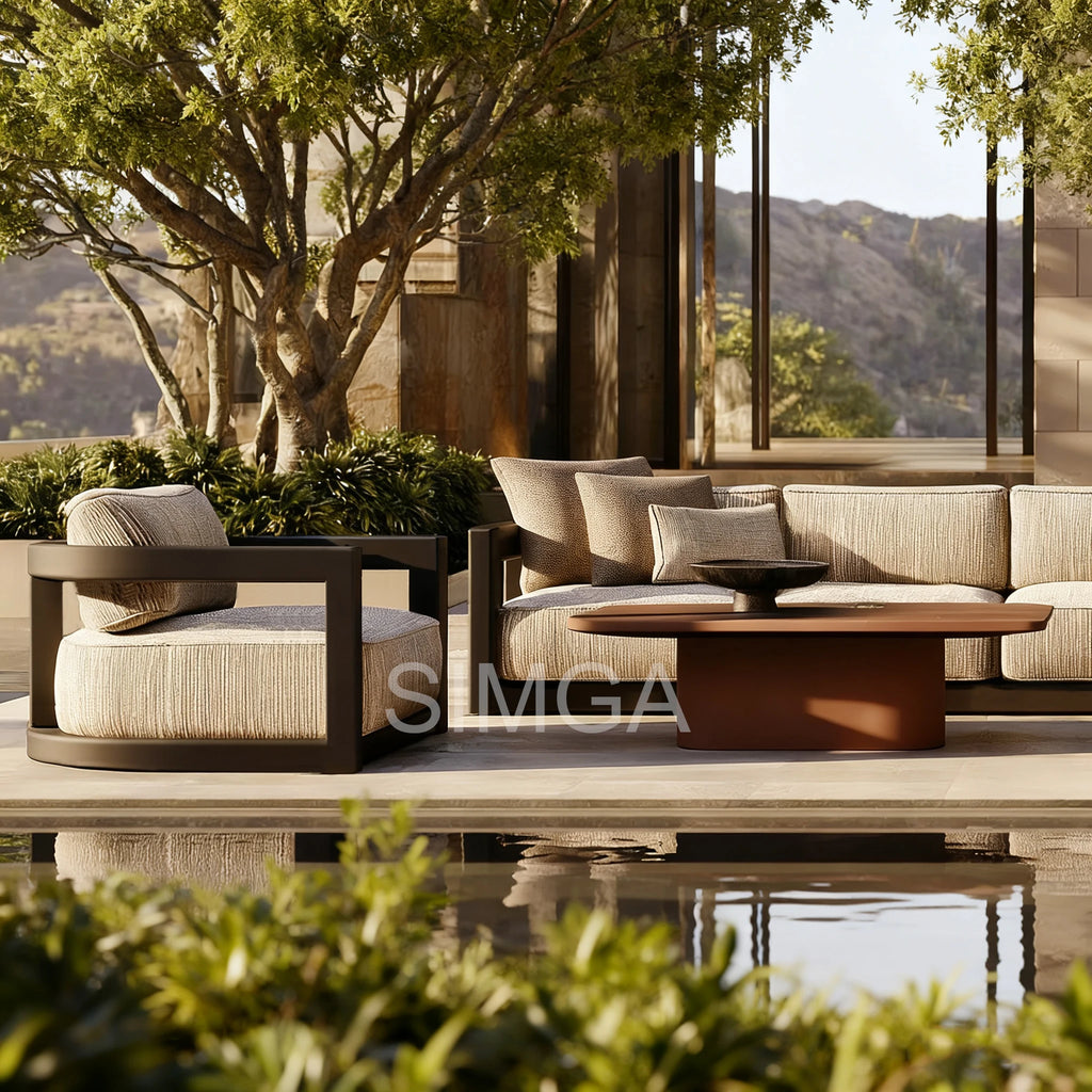 Custom Outdoor Dining Set Modern Aluminum Alfresco Outdoor Living Australia