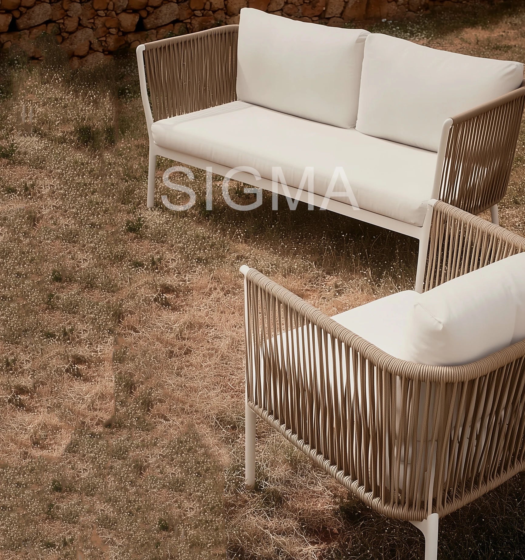 Luxury Aluminum Rope Outdoor Sofa Contemporary Alfresco Outdoor Living Australia