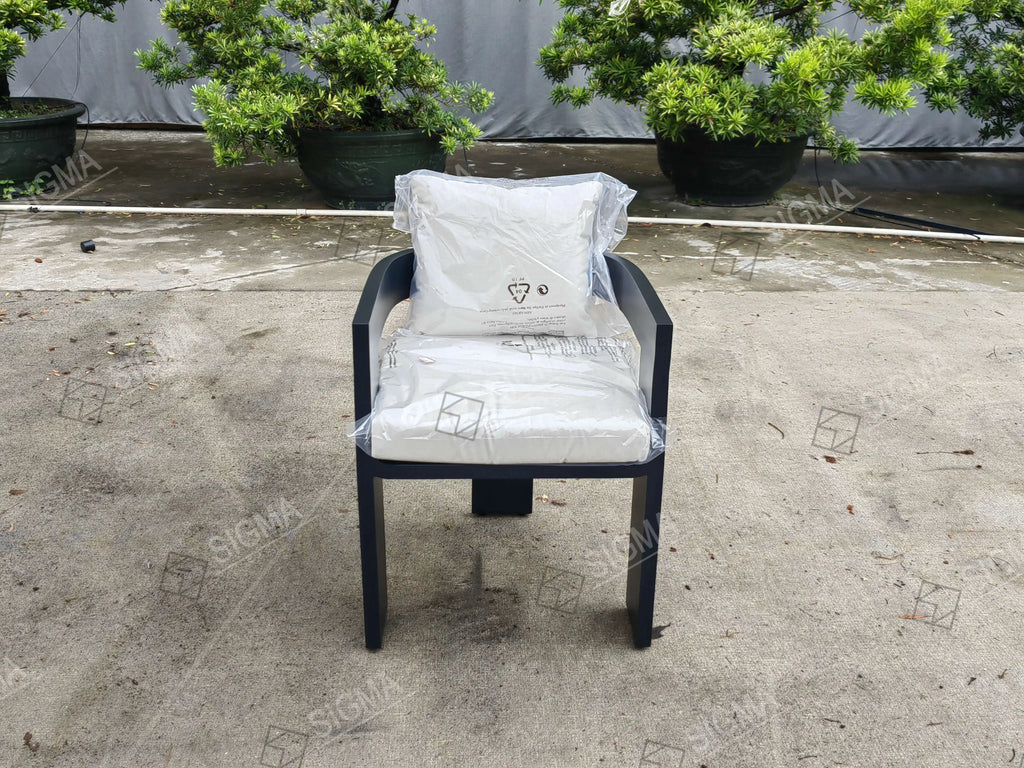 Custom Outdoor Dining 6-Seater Set Modern Aluminum Alfresco Outdoor Living Australia