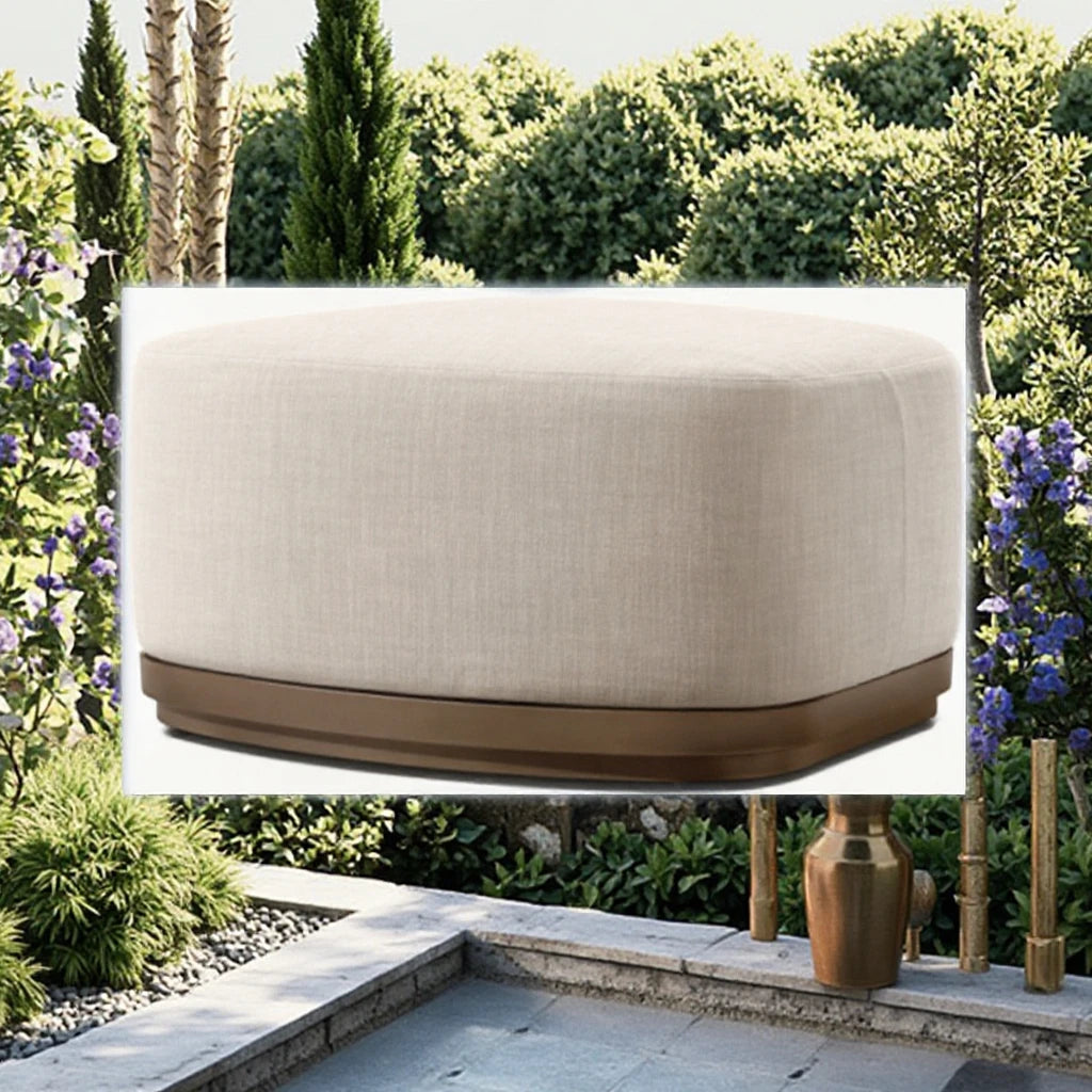 Modern Outdoor Ottoman Footstool Minimalist Alfresco Outdoor Living Australia