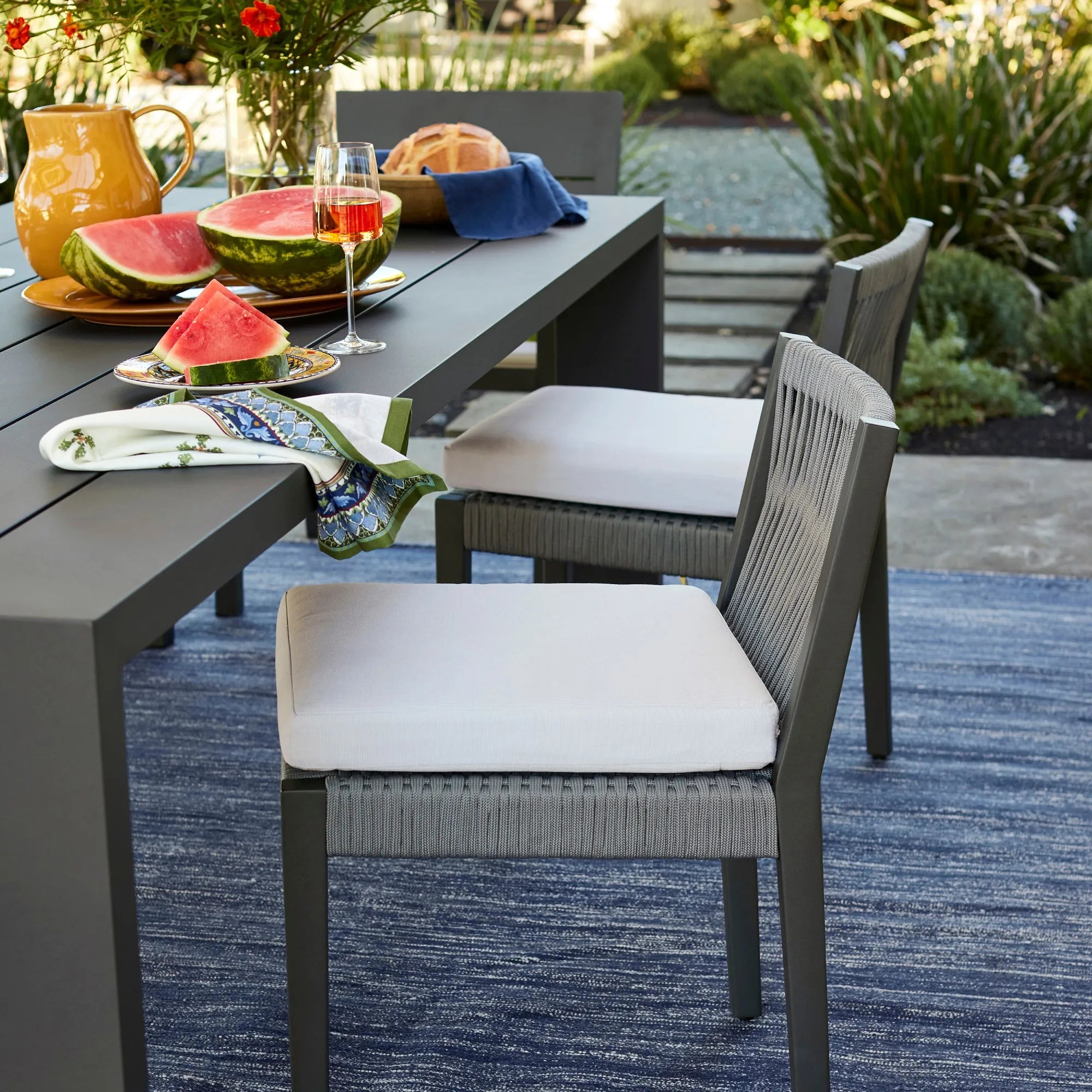 Contemporary Rope Woven Outdoor Dining Set Alfresco Outdoor Living Australia