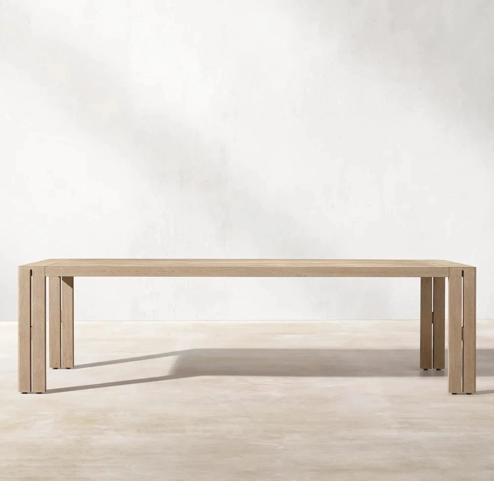 Teak Outdoor Dining Table Modern Rectangular Alfresco Outdoor Living Australia