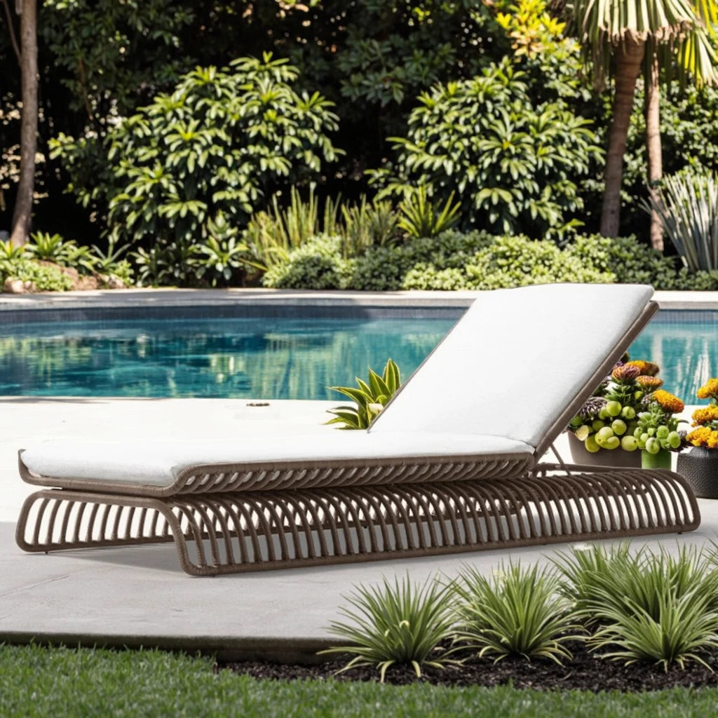 Designer Outdoor Sun Lounger Handcrafted Rope Weaving Alfresco Outdoor Living Australia