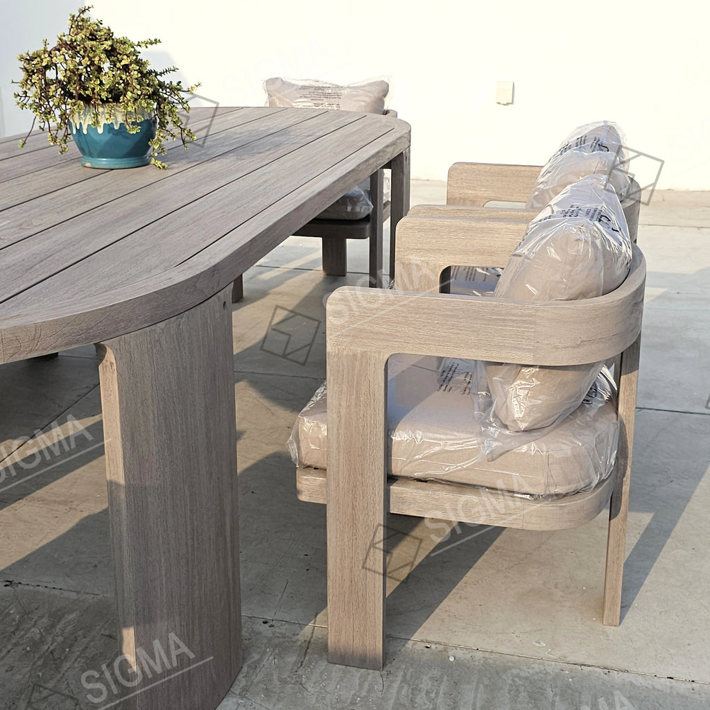 Custom Outdoor Dining Set Oval Handcrafted Alfresco Outdoor Living Australia