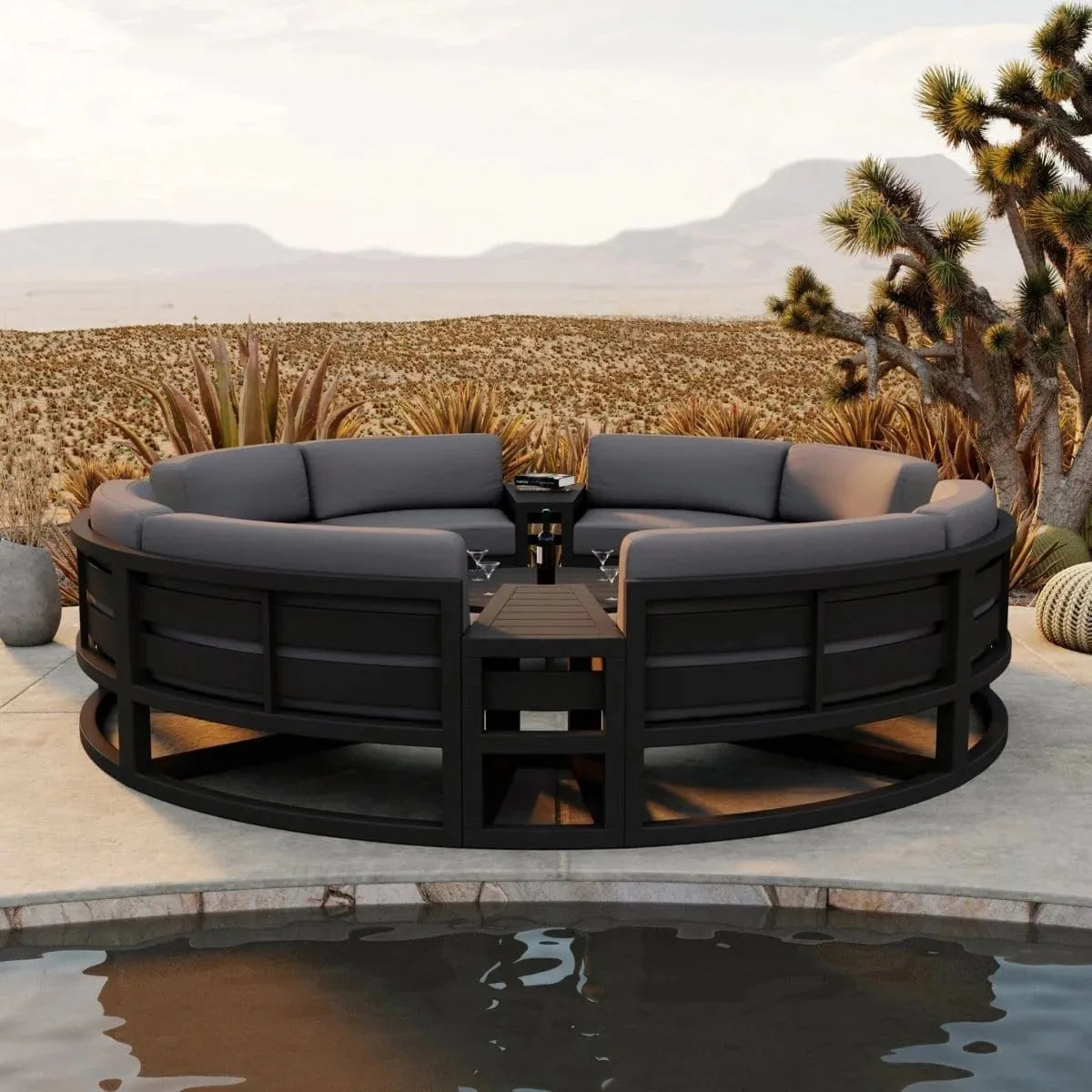 Modular Outdoor Sofa Set Aluminium Curved Alfresco Outdoor Living Australia