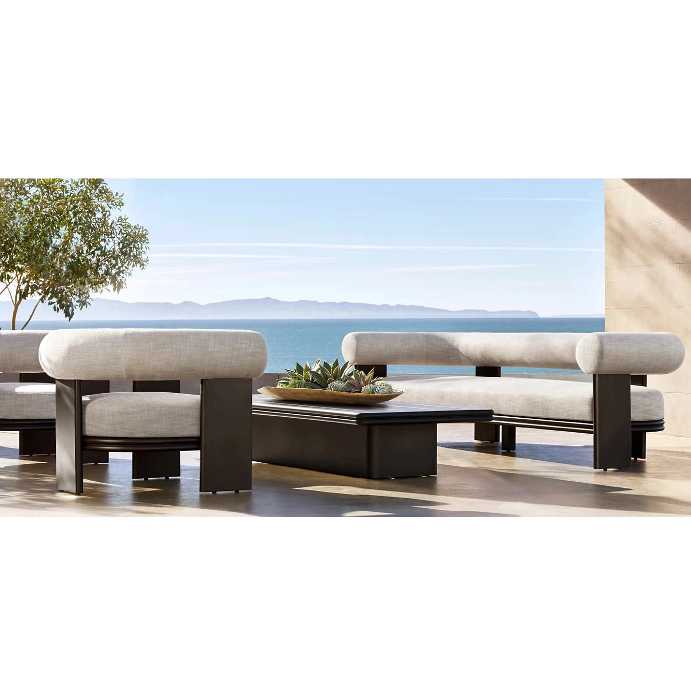 Modern Half Round Outdoor Sofa Set White Alfresco Outdoor Living Australia