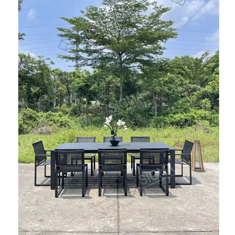 Custom Aluminum Dining Set Modern Alfresco Outdoor Living Australia