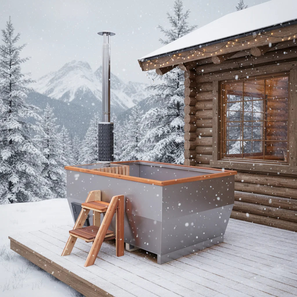 Custom Outdoor Hot Tub Wood Burning Stainless Steel Alfresco Outdoor Living Australia