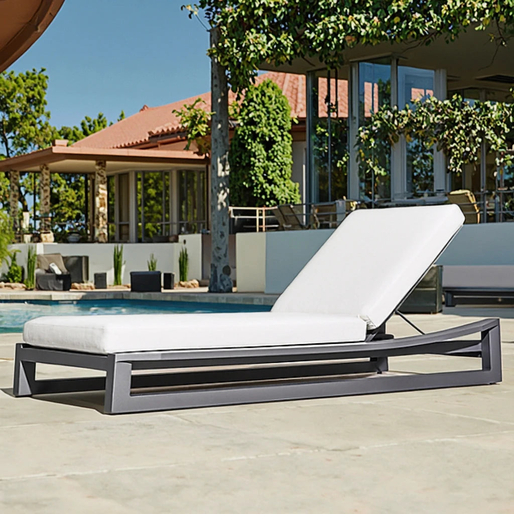 Designer Outdoor Chaise Sun Lounger Modern Aluminum Alfresco Outdoor Living Australia