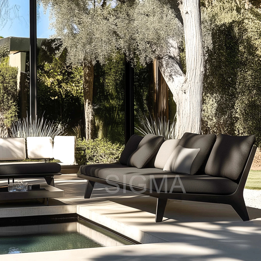 Custom Outdoor Dining Setting Aluminum Table Armchairs Alfresco Outdoor Living Australia