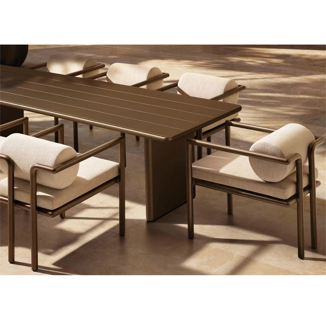 6 Seater Aluminium Dining Set Rectangular Alfresco Outdoor Living Australia