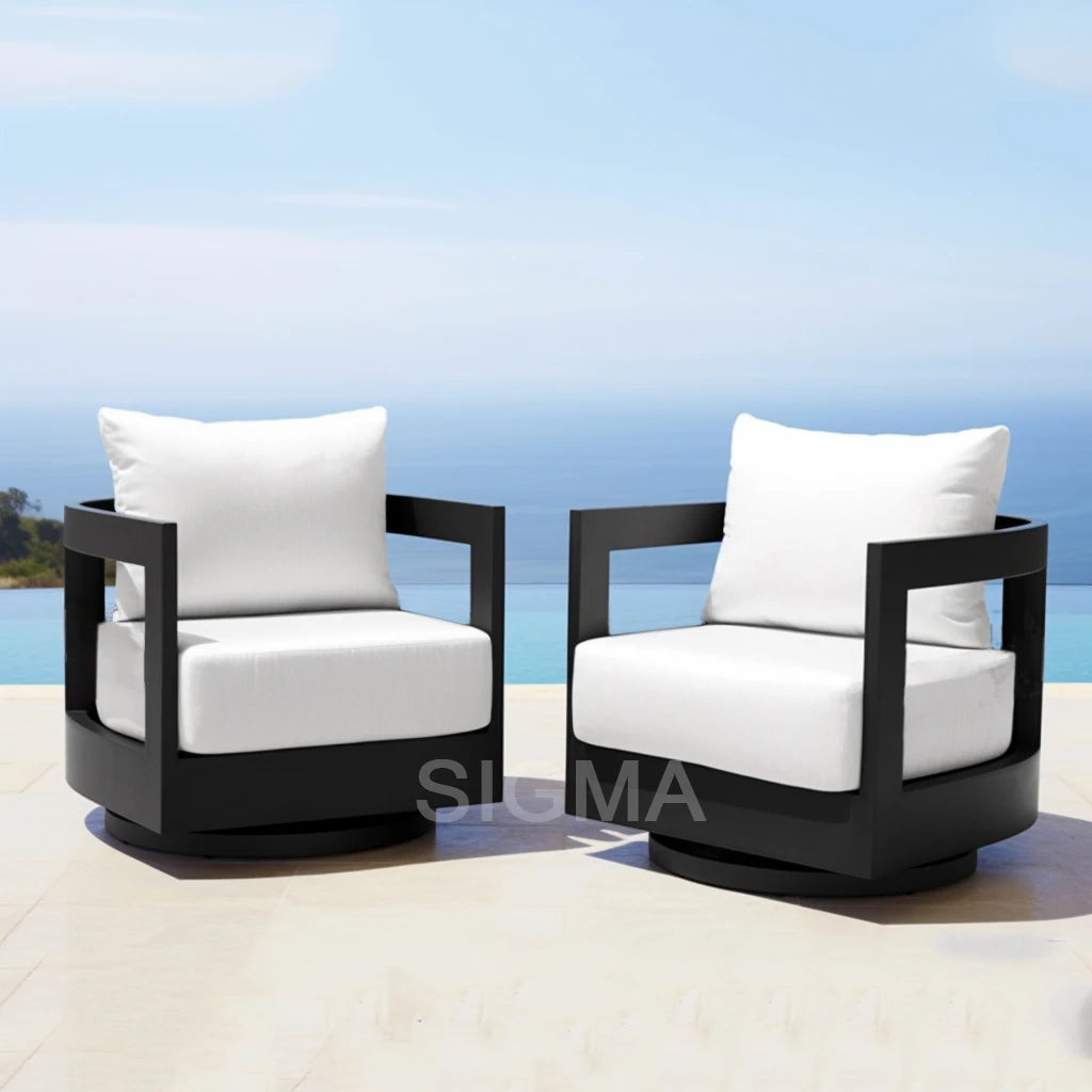 Outdoor Swivel Chair Contemporary All-Weather Alfresco Outdoor Living