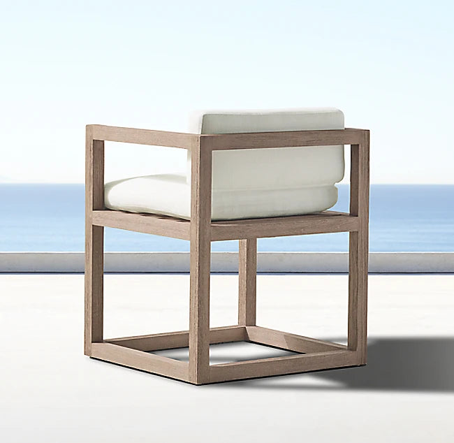 Teak Wood Dining Chair Modern Luxury Outdoor Furniture