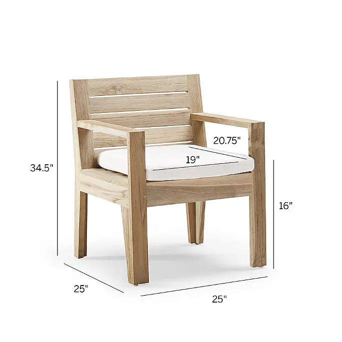 Teak Dining Chair Modern Solid Wood Alfresco Outdoor Living Australia