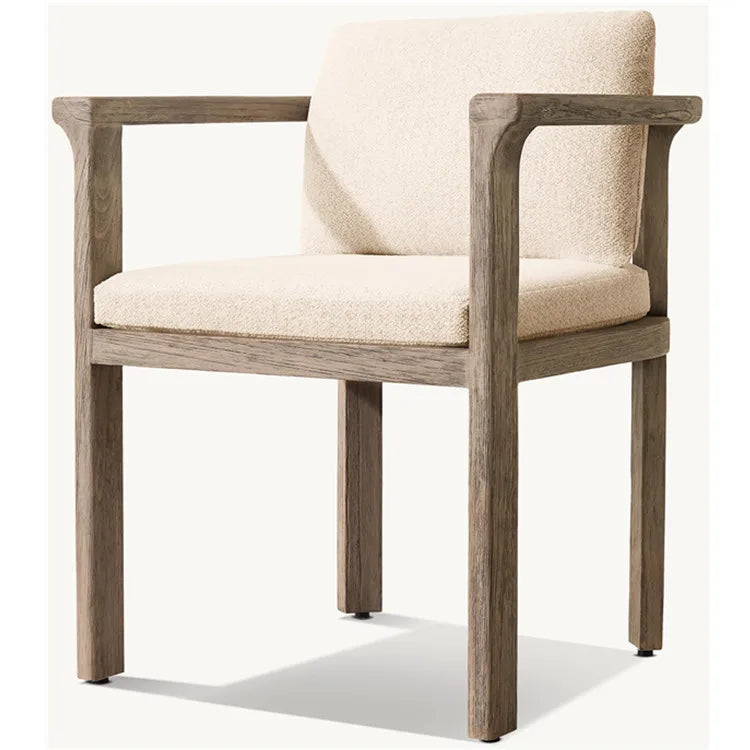 Solid Teak Garden Dining Chair Handcrafted Soft Curves Alfresco Outdoor Living Australia