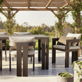 Custom Outdoor Furniture Aluminium T-Backrest Dining Set Modern Alfresco Outdoor Living Australia