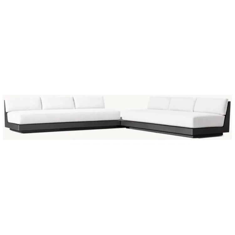 L-Shaped Sectional Sofa Modern Outdoor Furniture Alfresco Outdoor Living