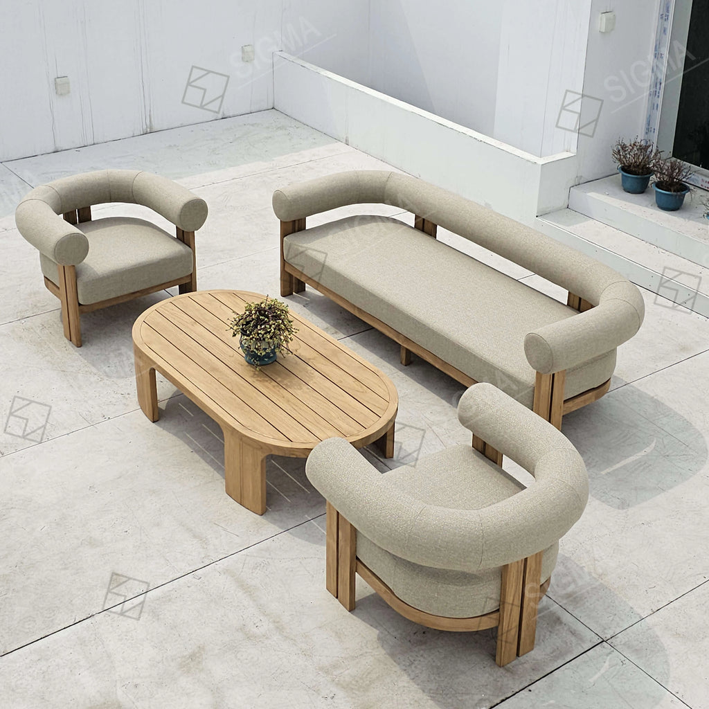 Modular Teak Outdoor Sofa Set Contemporary Luxury Alfresco Outdoor Living Australia
