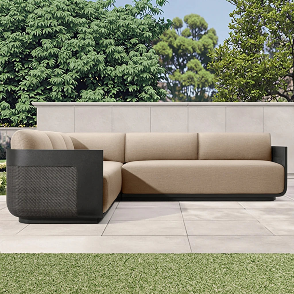 L-Shape Sectional Sofa Custom Outdoor Furniture Modern Alfresco Outdoor Living Australia