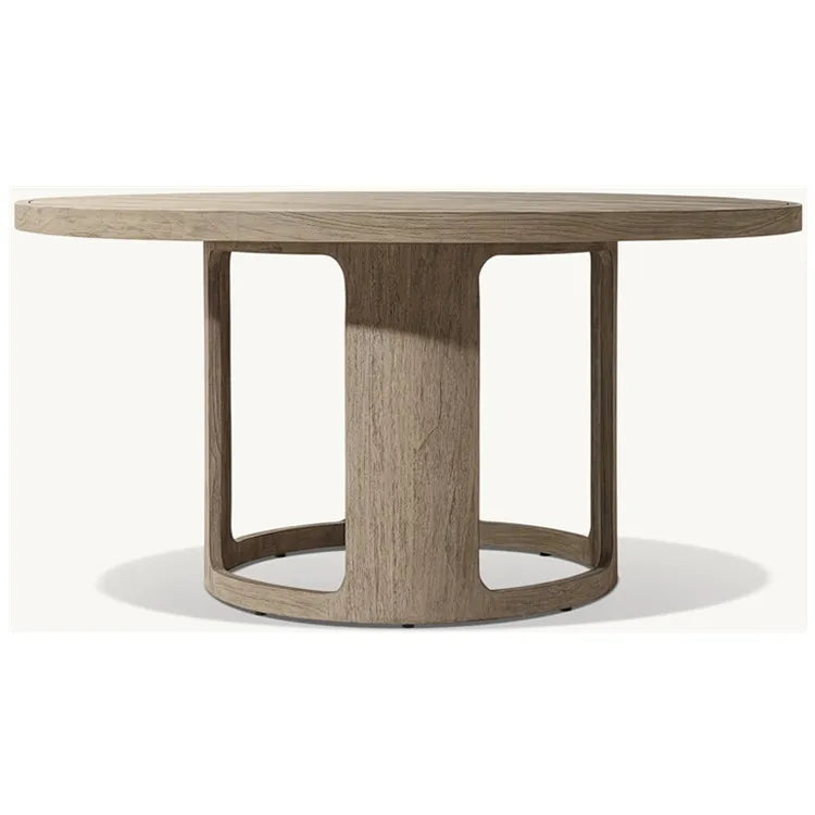 Custom Round Teak Dining Table Contemporary Alfresco Outdoor Living Australia