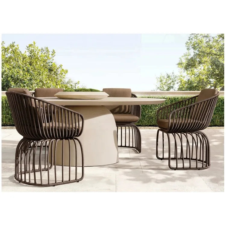 Rope Woven Outdoor Dining Chair Aluminum Alfresco Outdoor Living Australia