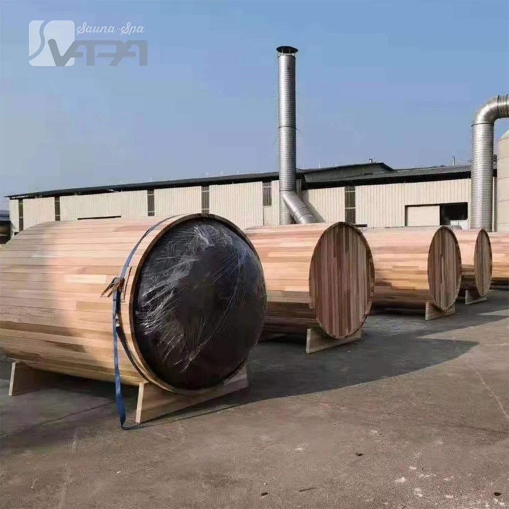 Custom Outdoor Sauna Panoramic Barrel Cedar Alfresco Outdoor Living Australia