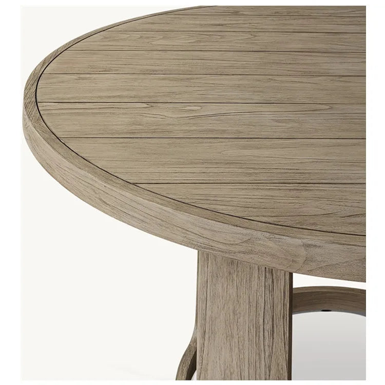 Custom Round Teak Dining Table Contemporary Alfresco Outdoor Living Australia