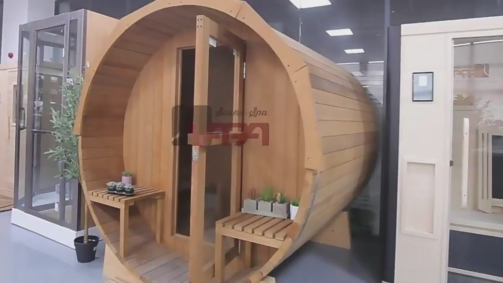 Custom Outdoor Barrel Sauna Red Cedar Alfresco Outdoor Living Australia