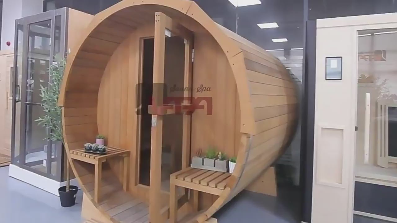 Custom Outdoor Barrel Sauna Red Cedar Alfresco Outdoor Living Australia
