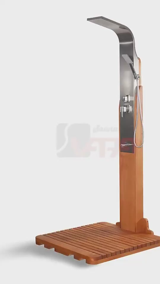 Custom Alder Outdoor Shower Column Minimalist Alfresco Outdoor Living Australia