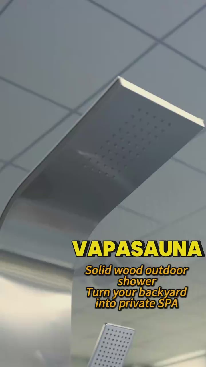 Modern Barrel Shower Column Architectural Finish Alfresco Outdoor Living Australia