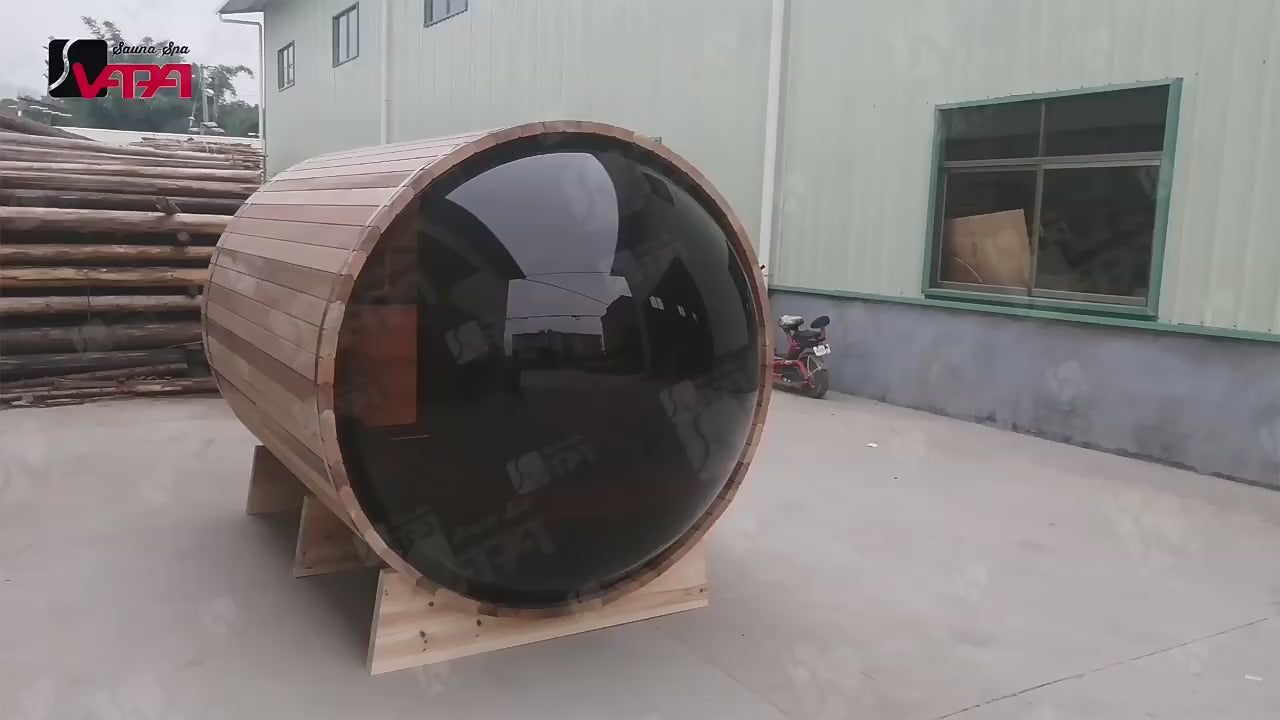 Custom Outdoor Barrel Sauna Red Cedar Alfresco Outdoor Living Australia